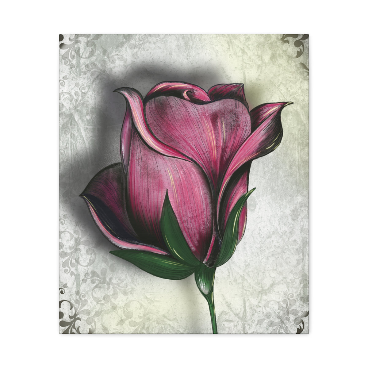 Matte Canvas, Stretched, 1.25" Purple Flowers