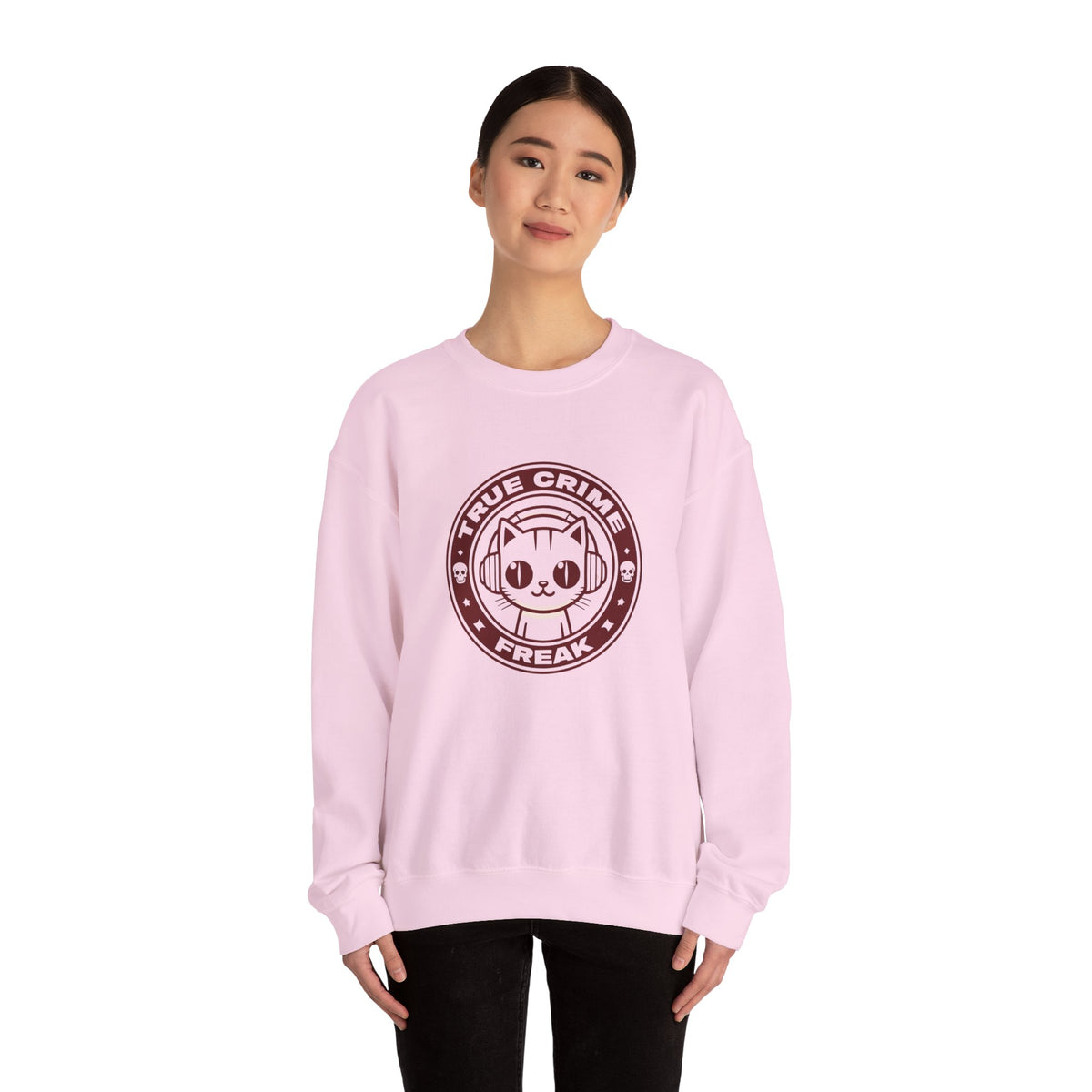 True Crime Freak Cat Crewneck Sweatshirt