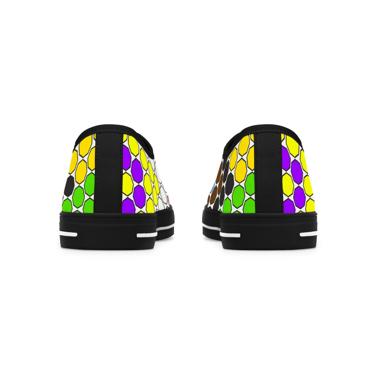 Colorful Polka Dot Low Top Sneakers — Women’s Casual Retro Pattern Shoes