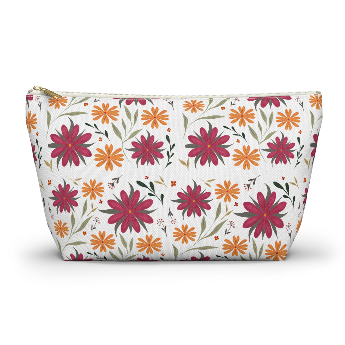 Floral Accessory Pouch - Ideal Travel Makeup Bag, Toiletry Organizer, Gift for Her, Eco-Friendly, Everyday Essentials