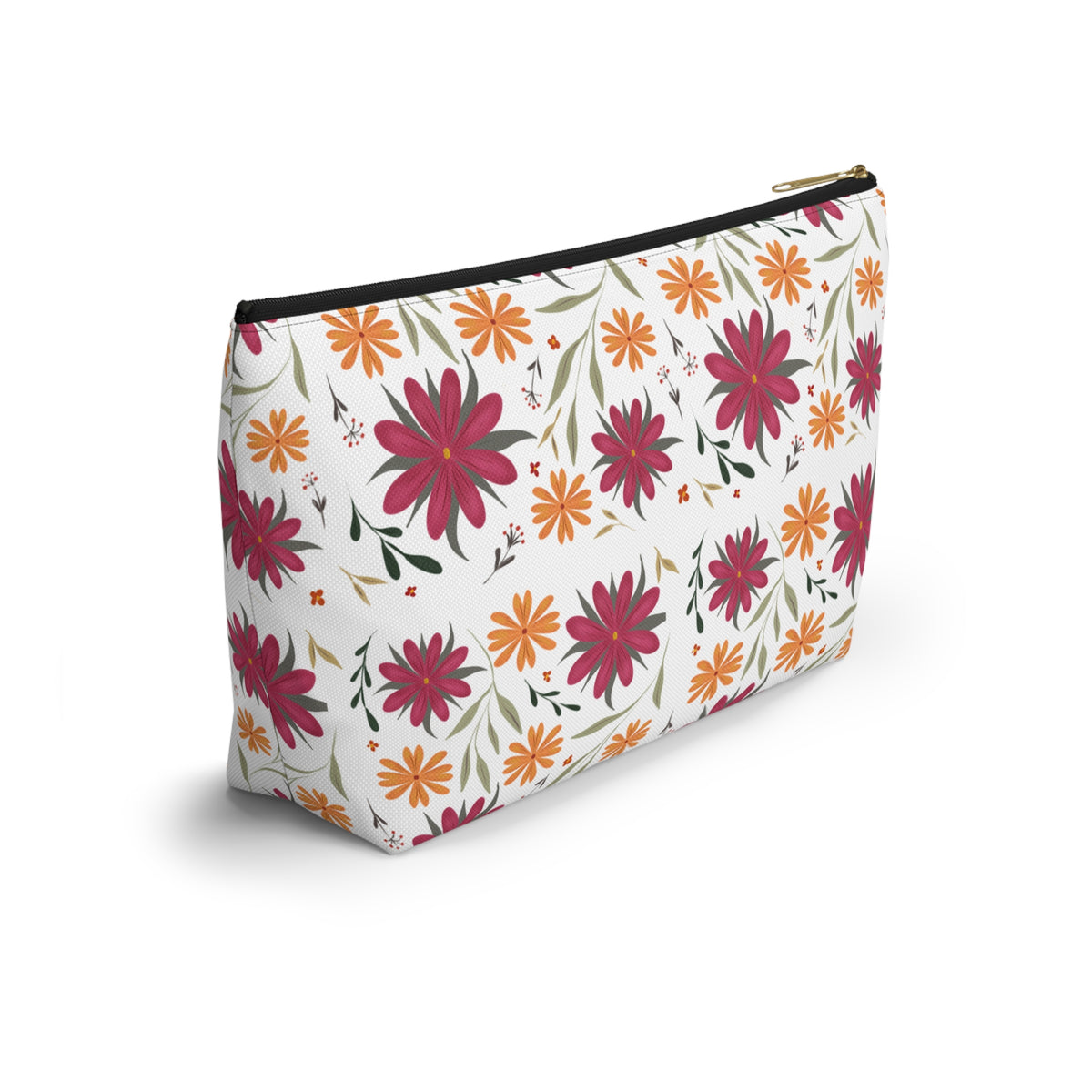 Floral Accessory Pouch - Ideal Travel Makeup Bag, Toiletry Organizer, Gift for Her, Eco-Friendly, Everyday Essentials