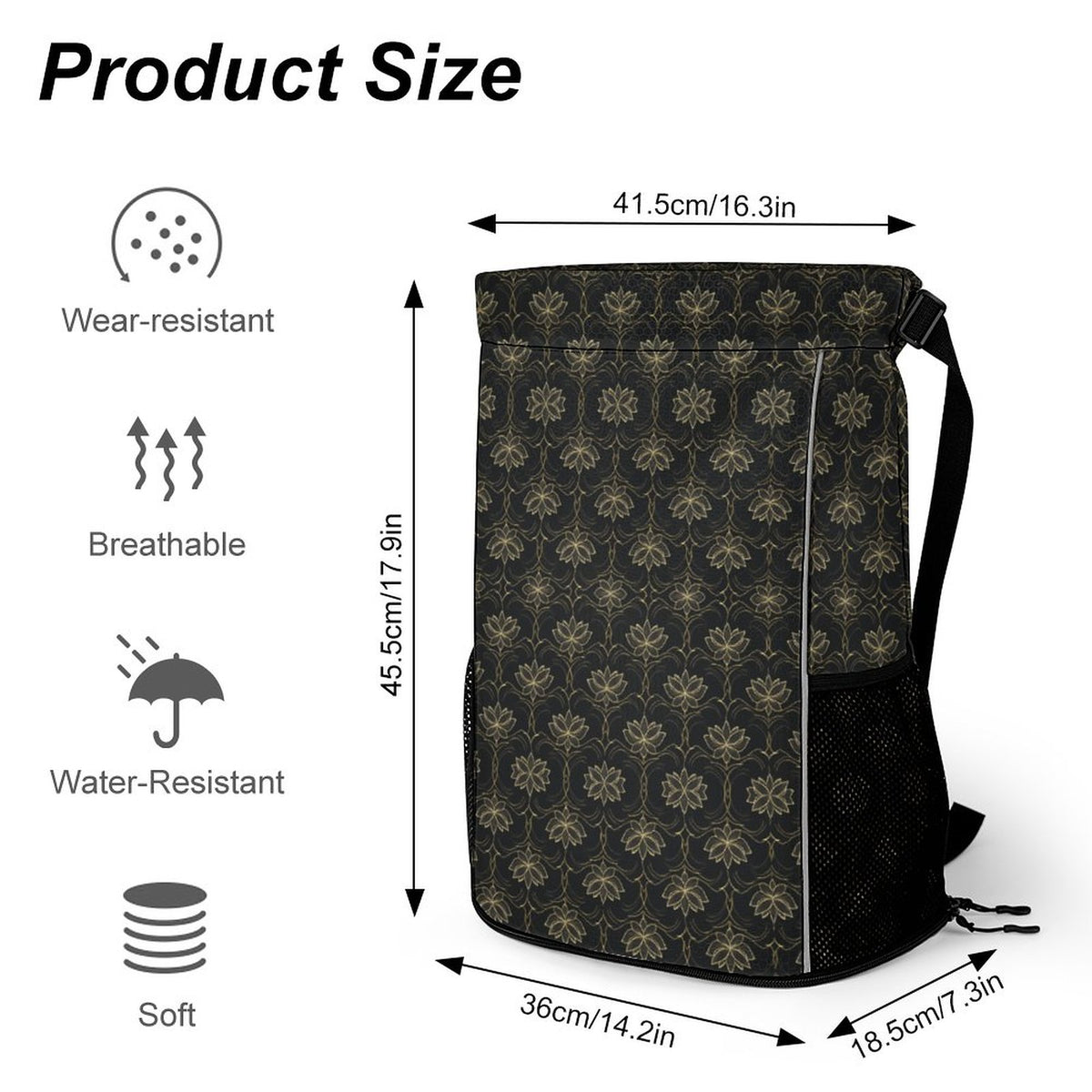 Waffle Cloth Sprots Drawstring Bag (Multi-Sites)