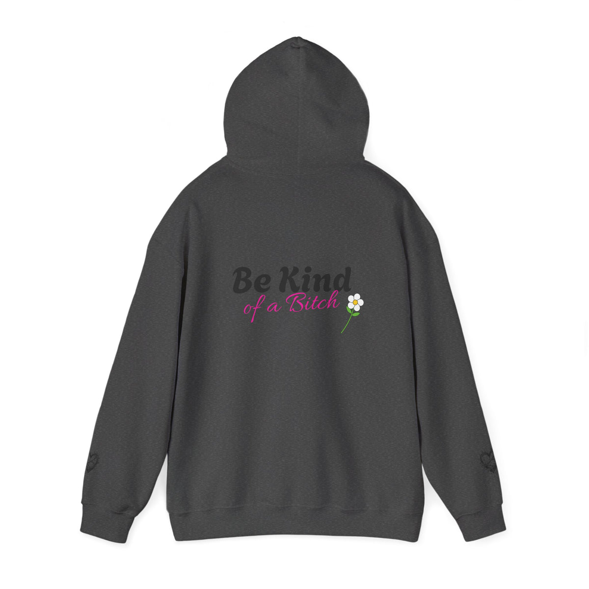 Chic Hooded Sweatshirt with Heart Design - Cozy Streetwear, Perfect Gift for Friends, Casual Style, Empowering Sayings, Unisex Fashion