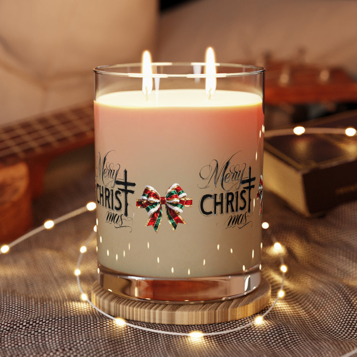 Christmas Scented Candle - Merry Christmas Decor, Holiday Gift, Aromatherapy, Home Fragrance, Festive Ambiance