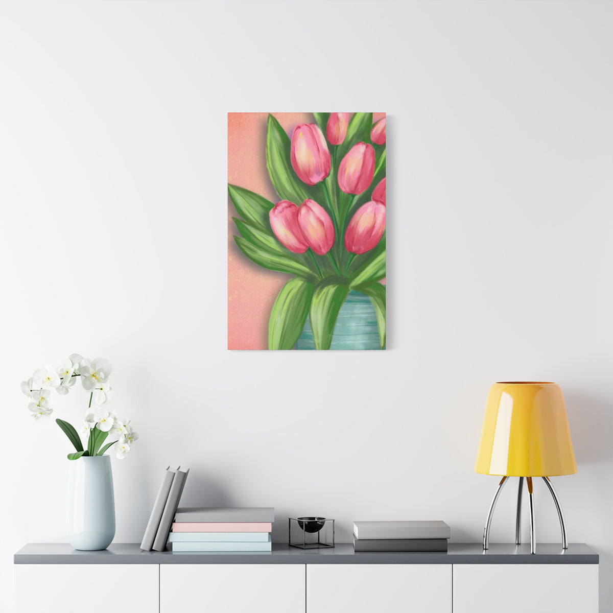 Matte Canvas, Stretched, 1.25" Tulips