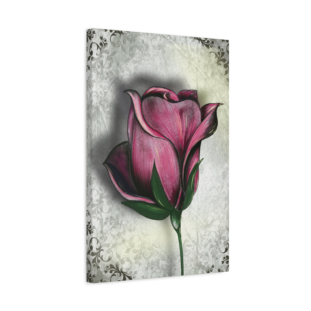 Matte Canvas, Stretched, 1.25" Purple Flowers