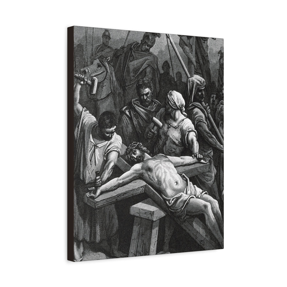 Crucifixion Art Matte Canvas Print – Stretched Religious Wall Decor