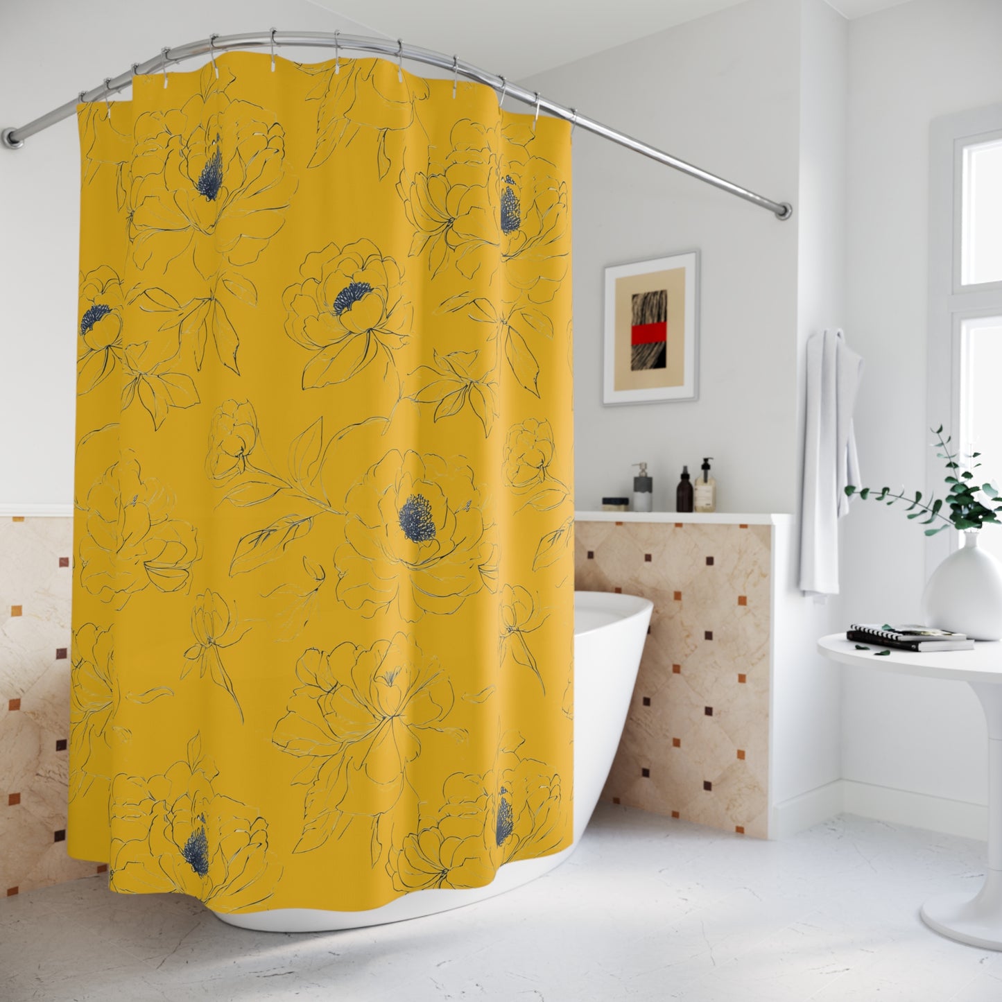 Chic Floral Shower Curtain