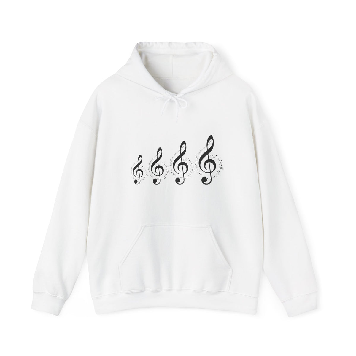 Treble Clef Hoodie – Minimal Music Note Graphic Sweatshirt for Musicians