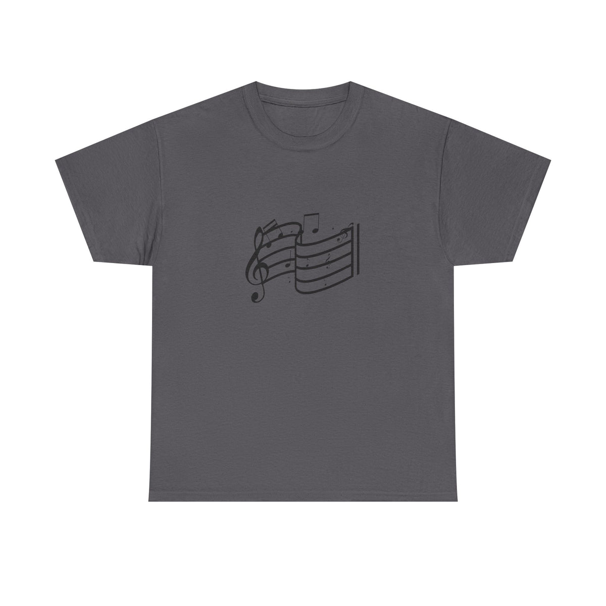 Music Notes T‑Shirt — Minimalist Sheet Music Tee for Musicians & Music Lovers