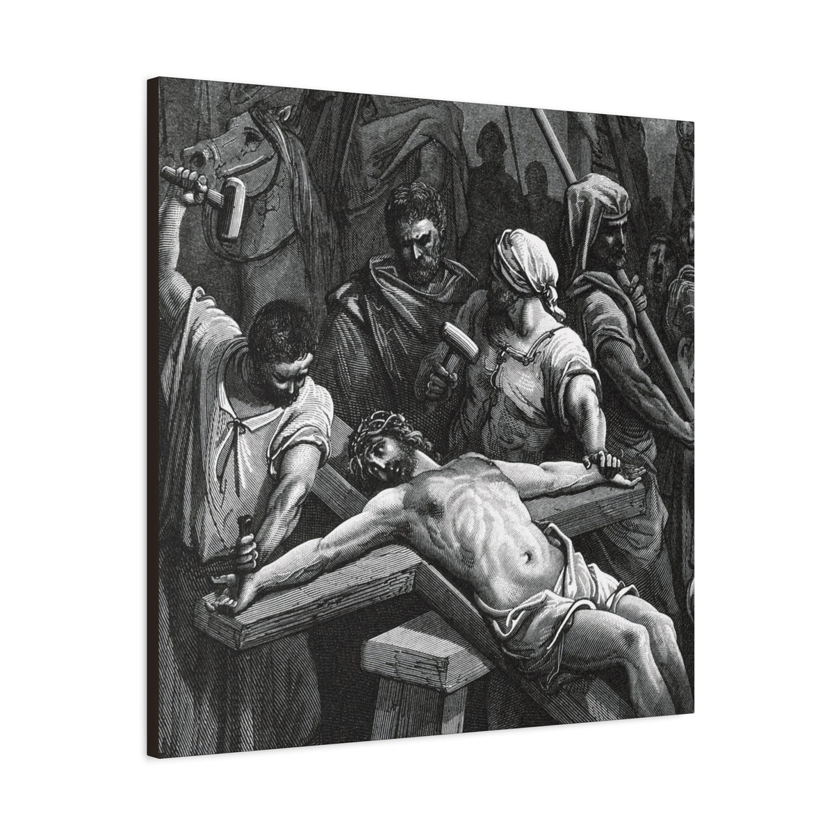 Crucifixion Art Matte Canvas Print – Stretched Religious Wall Decor
