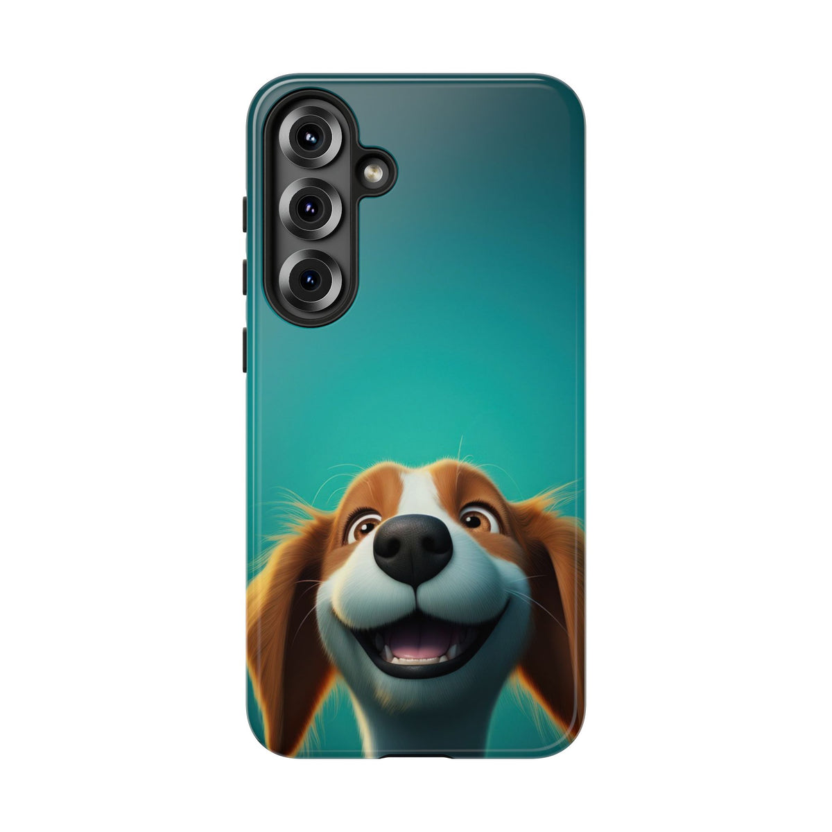 Happy Dog Phone Case — Cute Cartoon Puppy Protective Phone Cover
