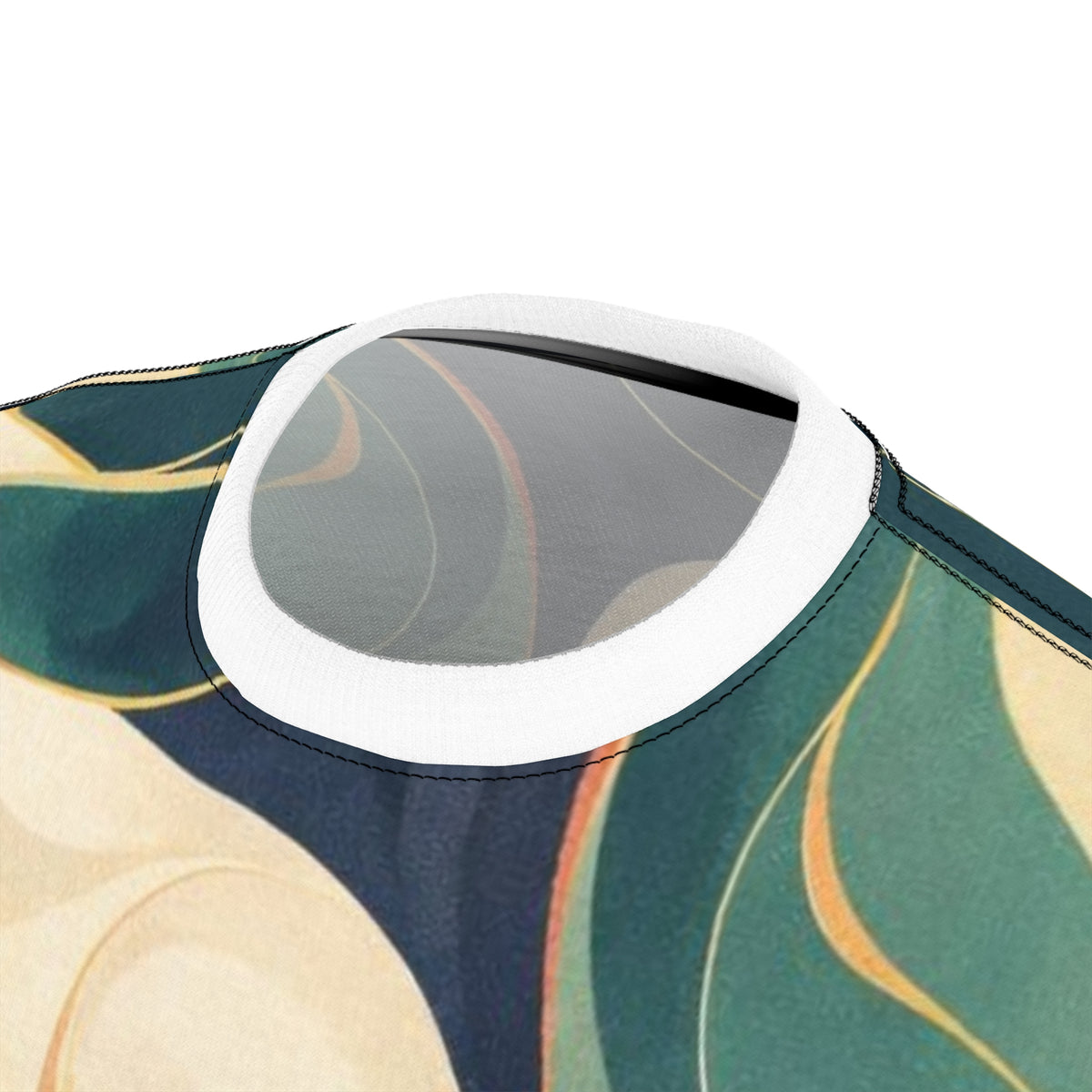 Abstract Retro Swirl T‑Shirt — All‑Over Print Colorful Art Tee