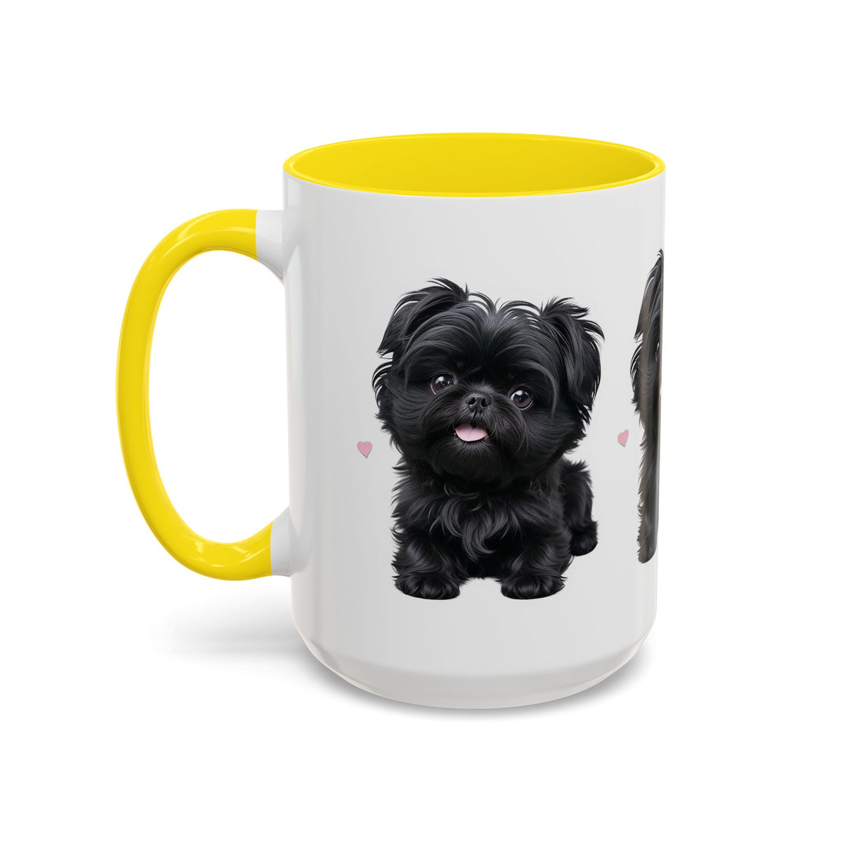 Cute Pug Accent Coffee Mug, Pet Lover Gift, Coffee Cup, Dog Mom Mug, Black Dog Ceramic Mug