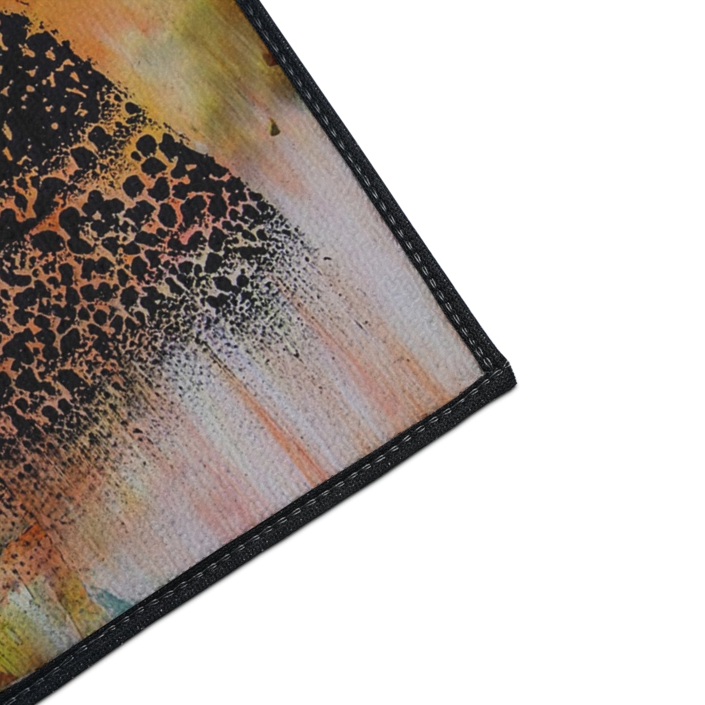 Abstract Art Heavy-Duty Floor Mat — Vibrant Brushstroke Entry Rug