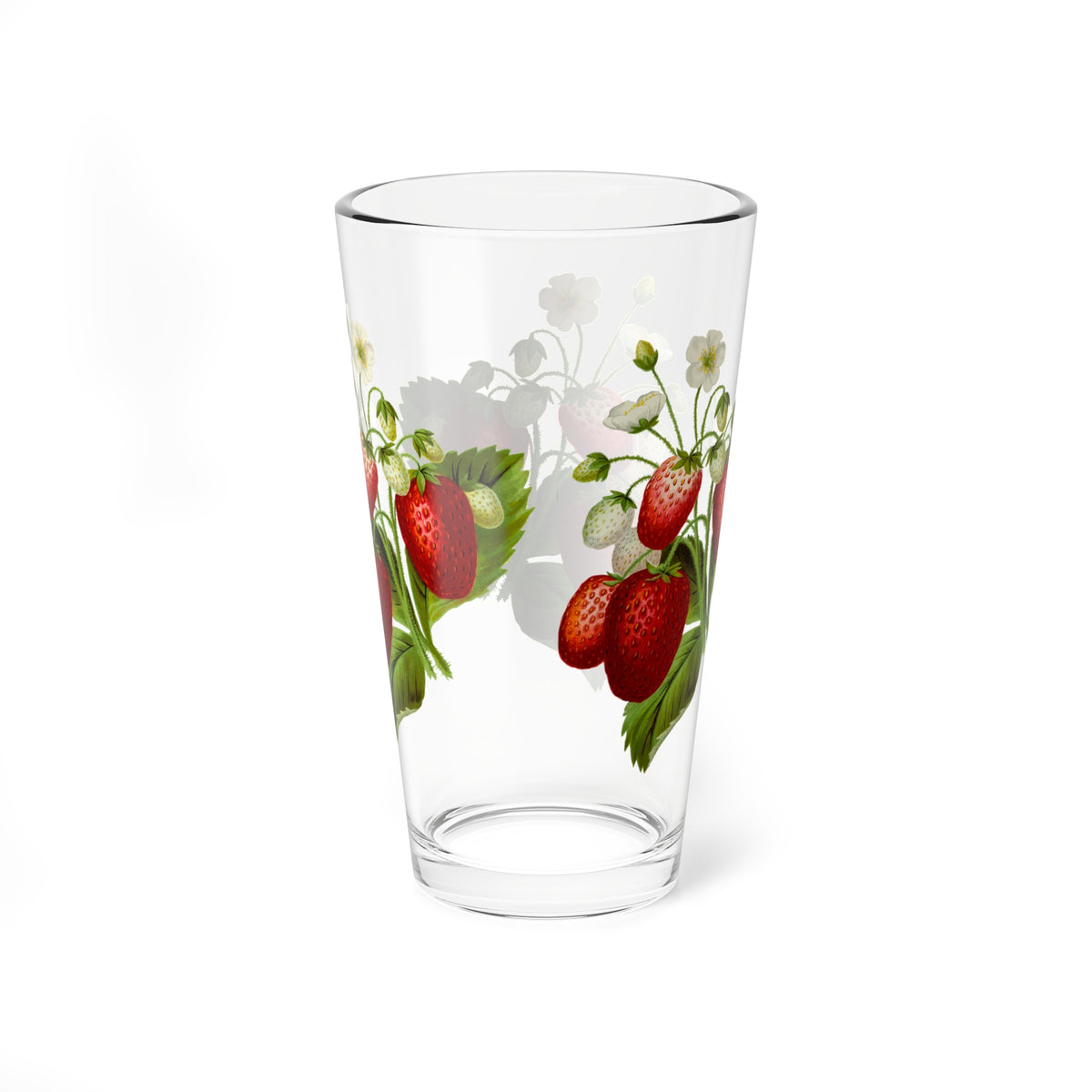 Strawberry Mixing Glass, 16oz | Farmhouse Kitchen Decor, Summer Entertaining, Fruit Lover Gift, Retro Drinkware, Gardening Gift
