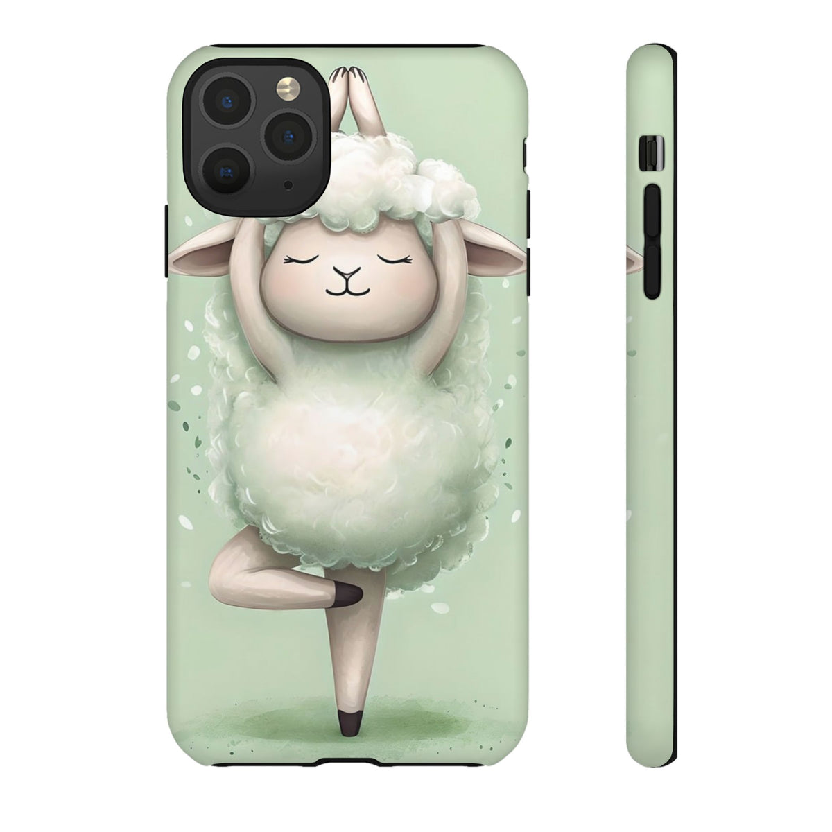 Cute Yoga Sheep Phone Case — Pastel Lamb Ballerina Protective Cover