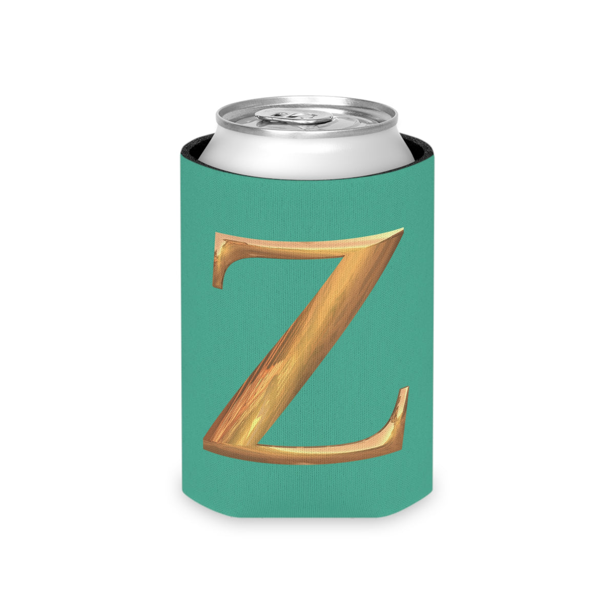 Personalized Monogram "Z" Can Cooler - Stylish Drink Holder for Parties, Weddings, Beach Days, Summer Gatherings, Gifts