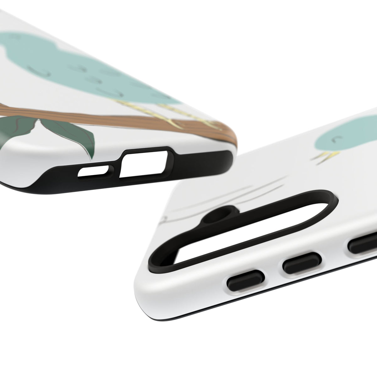Birdsong Phone Case — Cute Blue Bird on Branch Protective Case