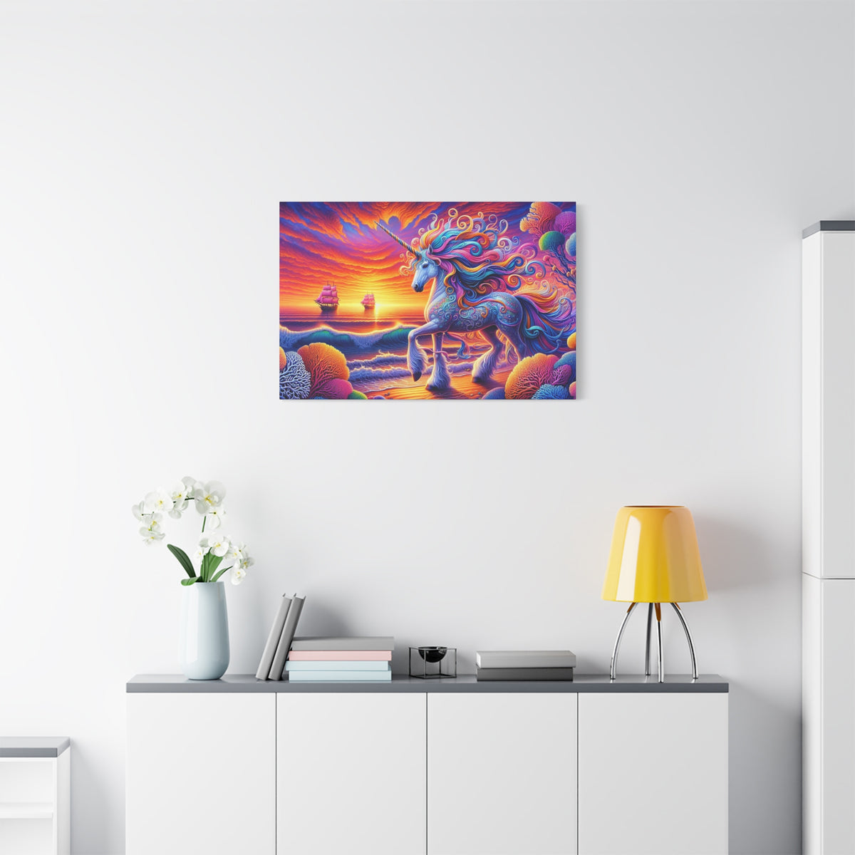 Matte Canvas, Stretched, 1.25" Unicorn