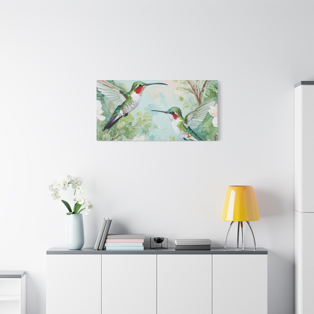 Hummingbird Canvas Wall Art — Stretched Matte Nature Print