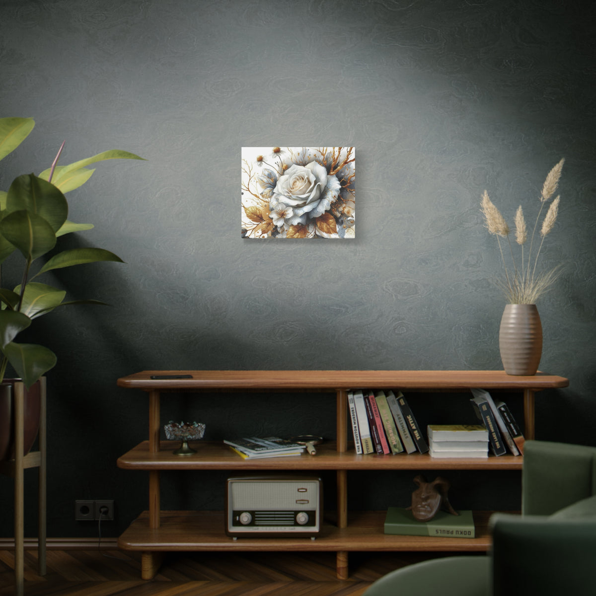 Matte Canvas, Stretched, 1.25" - Gold and Black