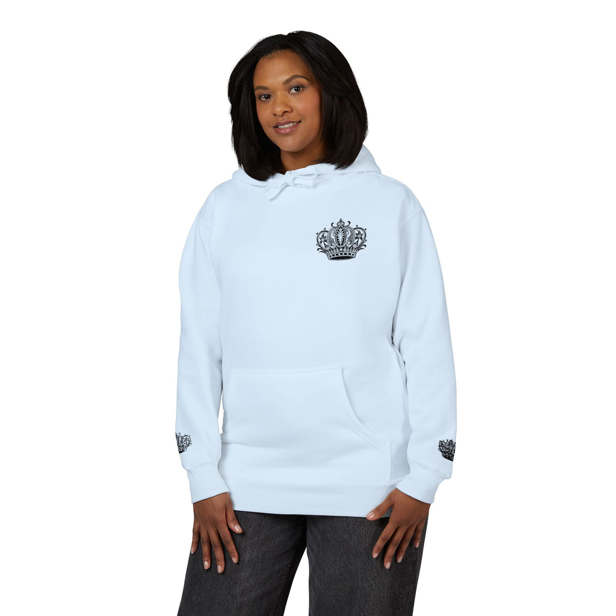 Crown Floral Unisex Fleece Hoodie | Cozy Streetwear, Perfect Gift for Him & Her, Autumn Fashion, Casual Wear, Trendy Outfit