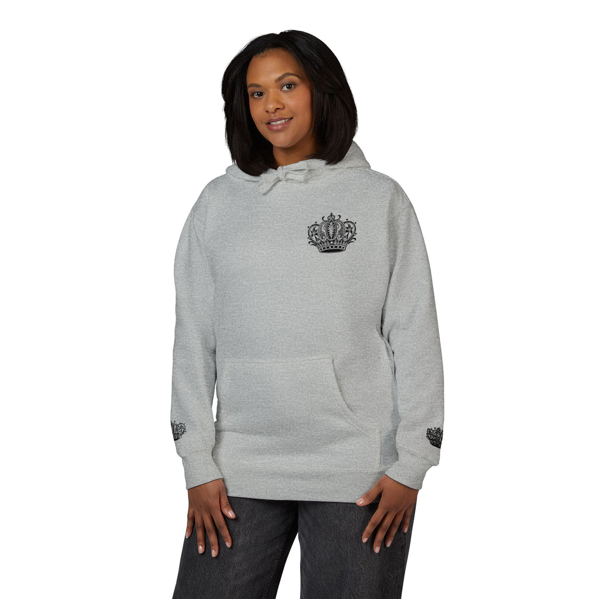 Crown Floral Unisex Fleece Hoodie | Cozy Streetwear, Perfect Gift for Him & Her, Autumn Fashion, Casual Wear, Trendy Outfit