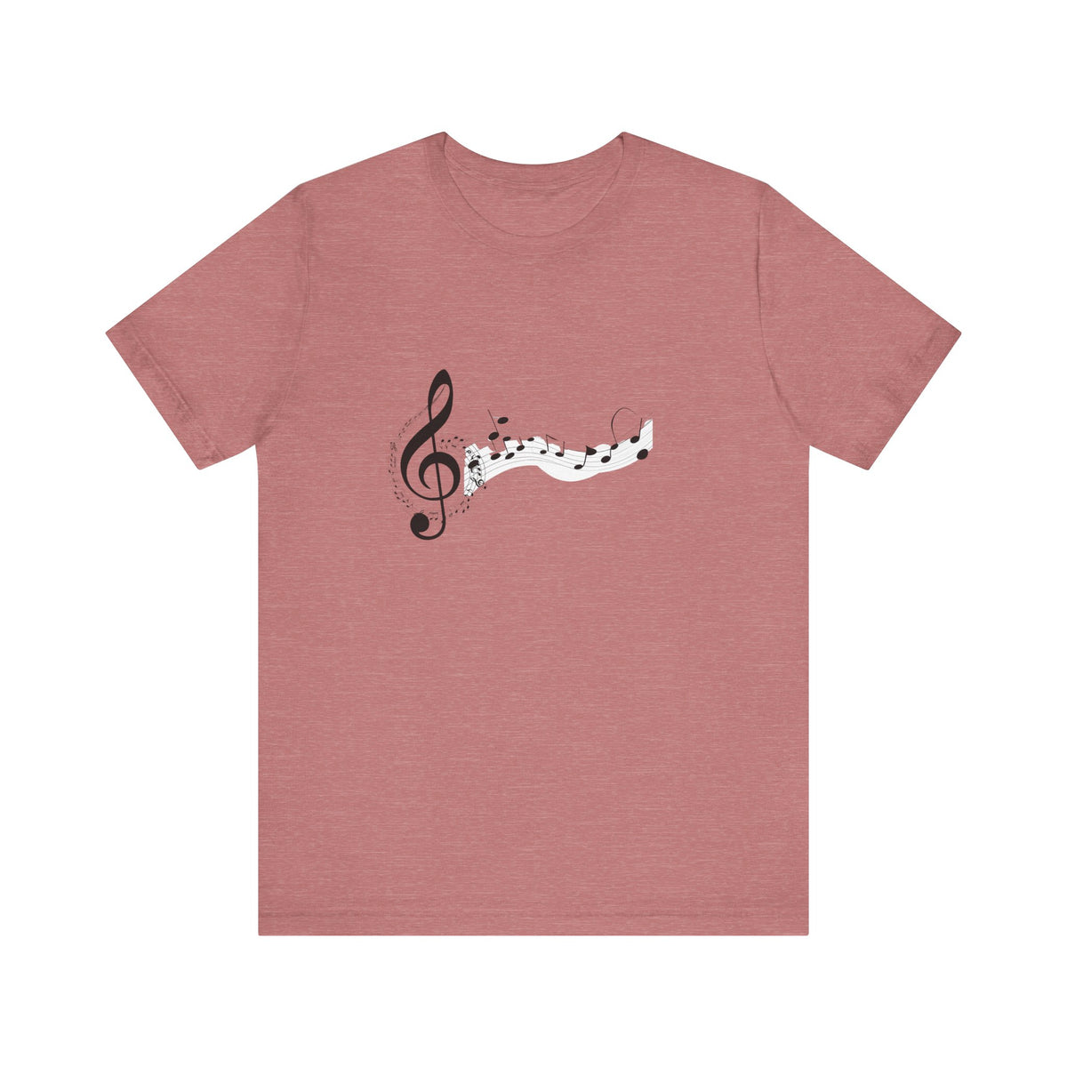Musical Notes Short Sleeve Tee for Music Lovers