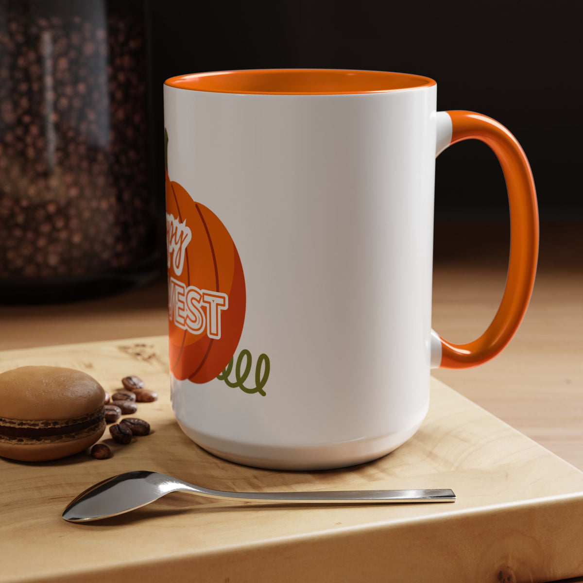 Happy Harvest Pumpkin Coffee Mug, Fall Mug, Seasonal Decor, Gift for Coffee Lovers, Autumn Vibes, Halloween Decoration
