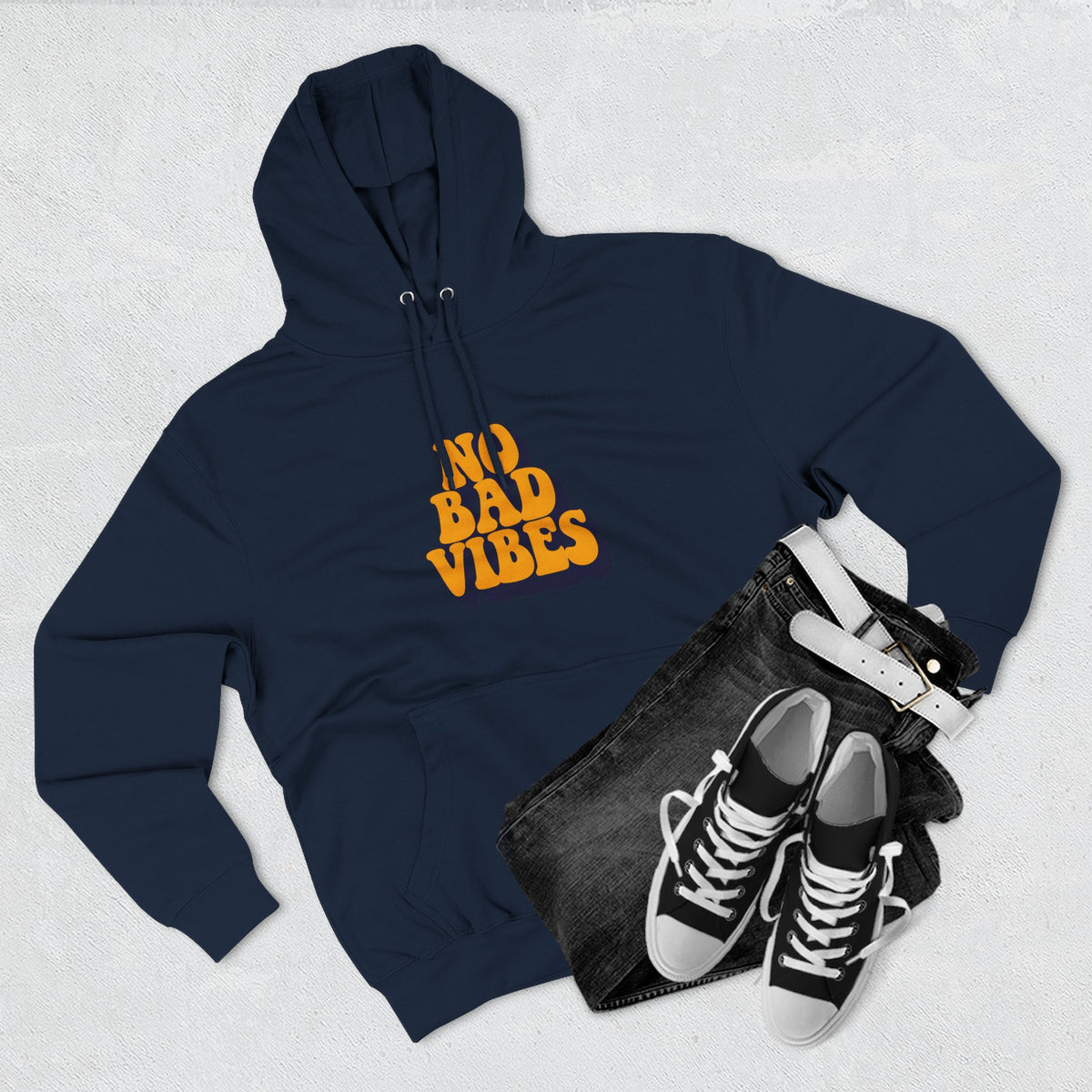 Good Vibes Only Fleece Hoodie for Positive Energy Lovers, Motivational Comfort, Chill Attire, Casual Wear, Gift for Friends