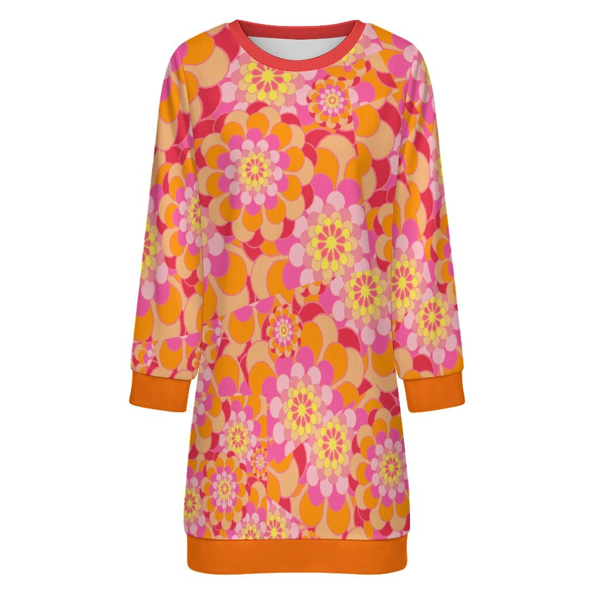 Women's Long Sleeve Sweater Dress Brillant Colors