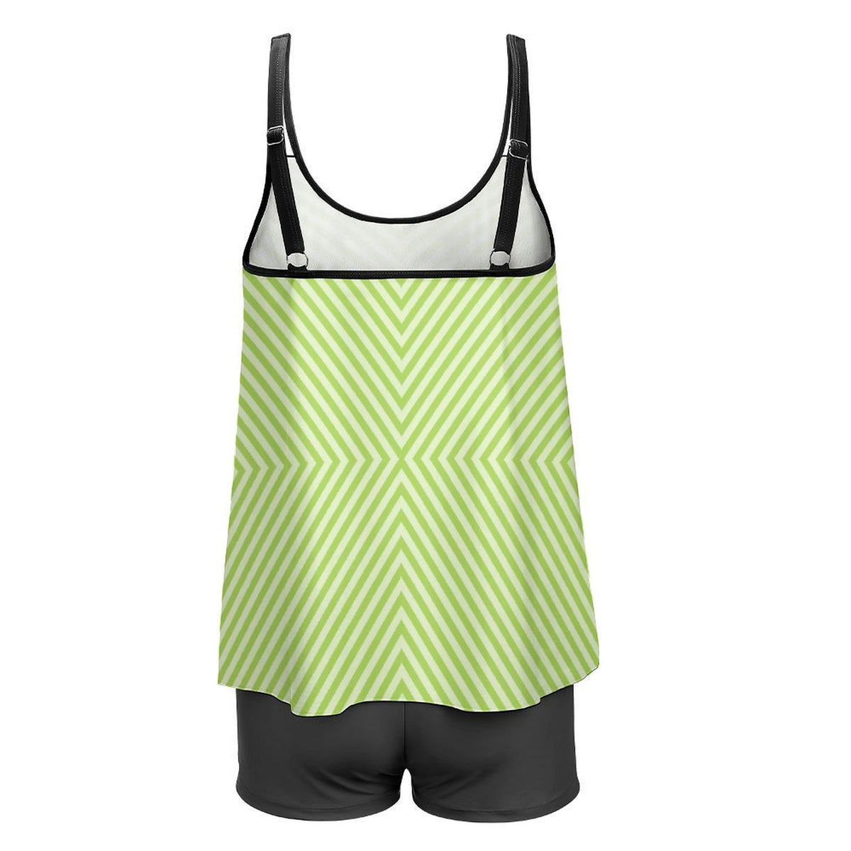 Plus Size Women Tankini 2-Piece Swimsuit - Green