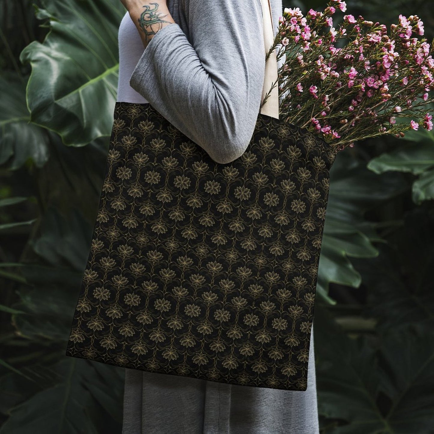 Martin Canvas Tote Handbag with Dual-sided Printing