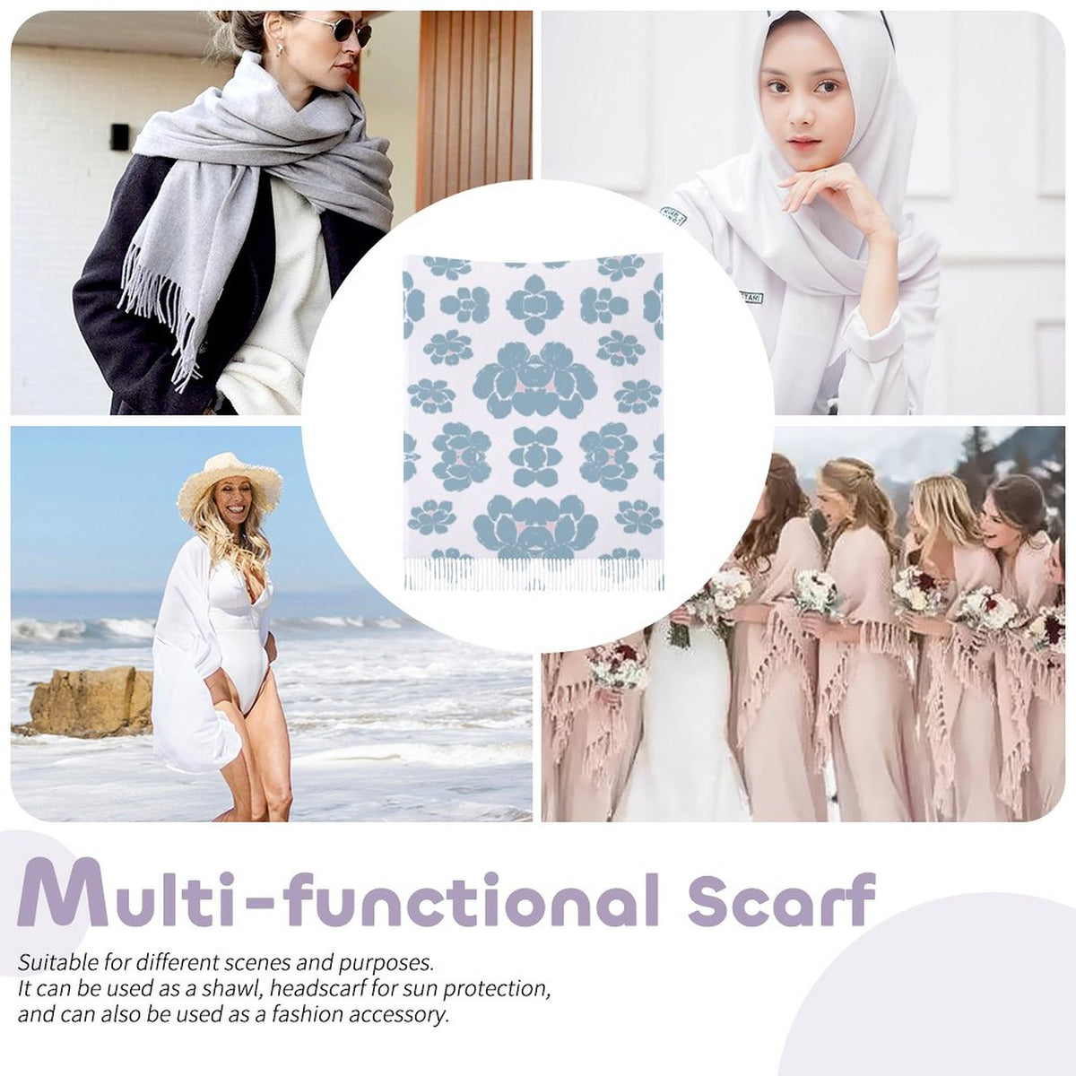 Cashmere-like Tassel Scarf