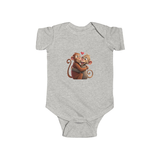 Infant Fine Jersey Bodysuit - Monkey