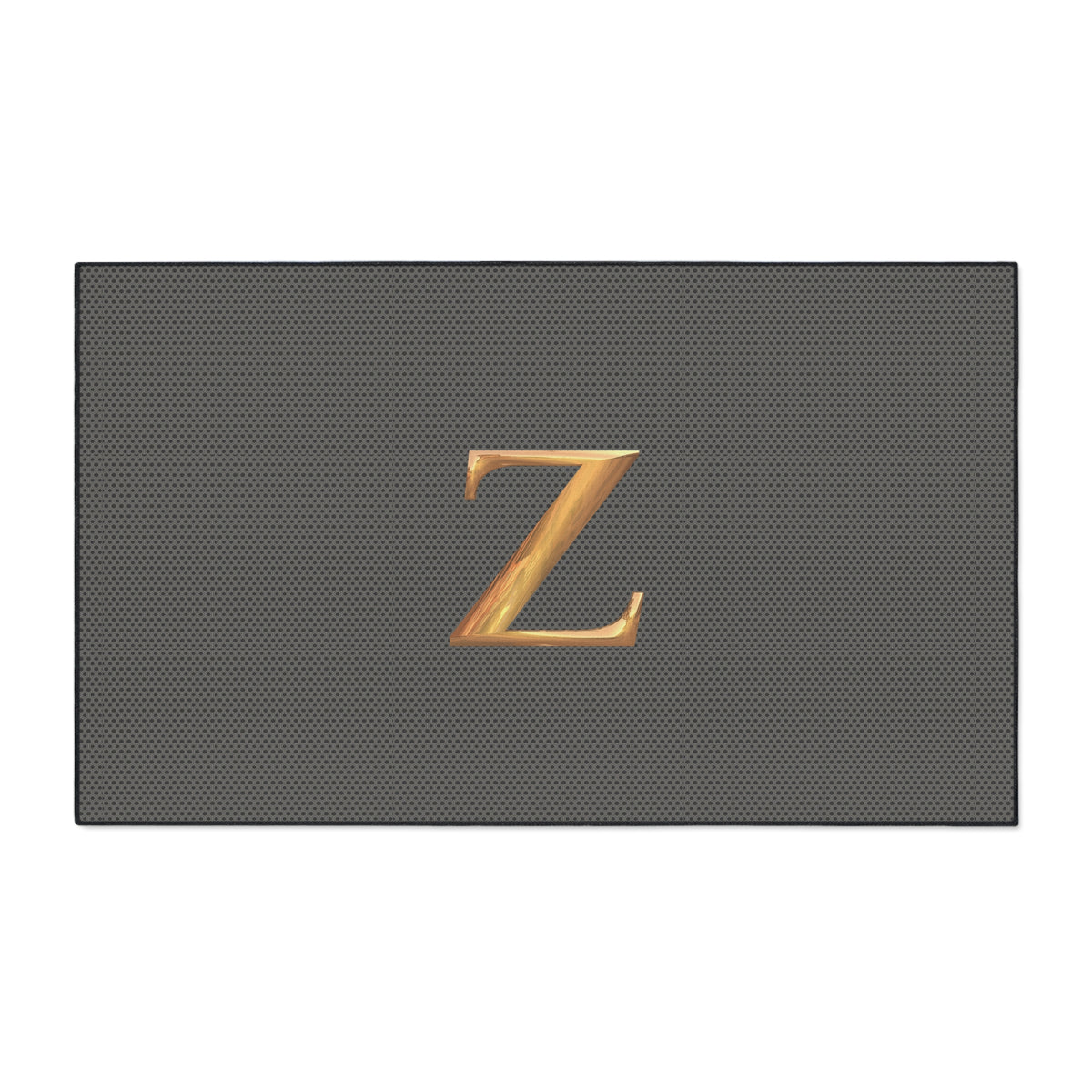 Gray and Gold Monogram Z Heavy-Duty Floor Mat