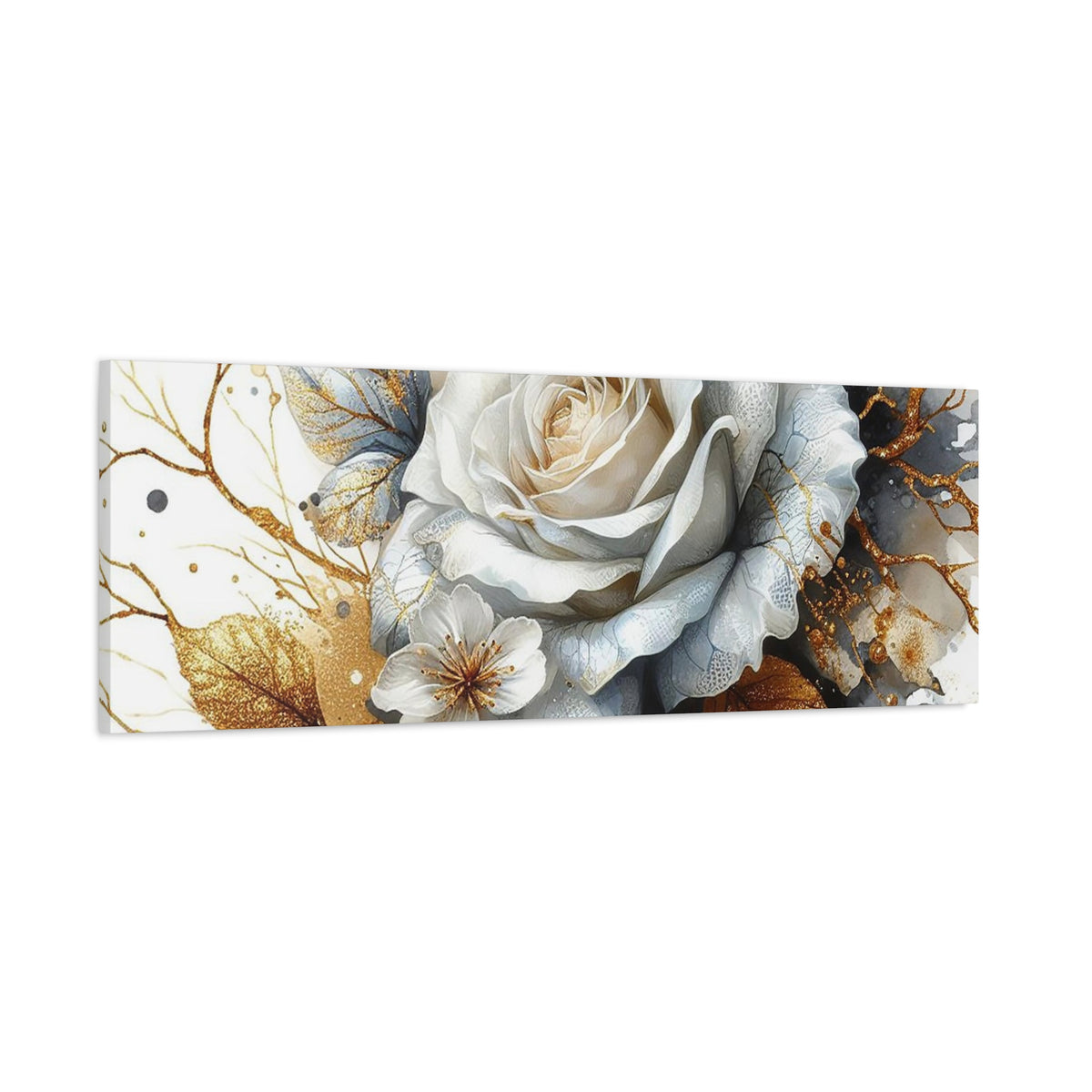 Matte Canvas, Stretched, 1.25" - Gold and Black