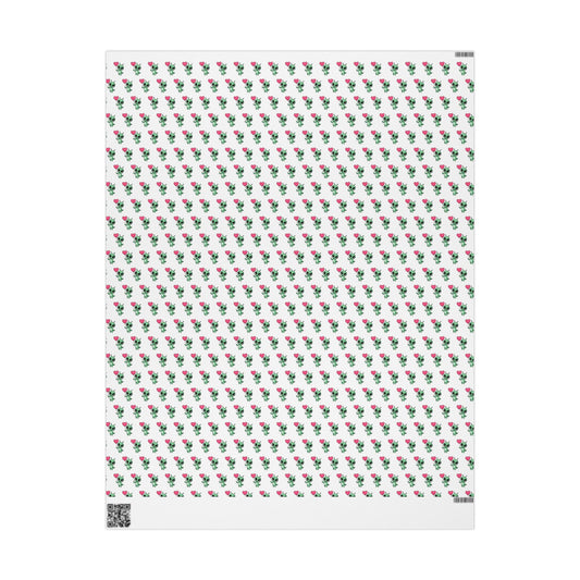 Wrapping Paper – Cute Green Alien with Pink Heart Pattern, Cute Gift Wrap for Kids & Baby Showers