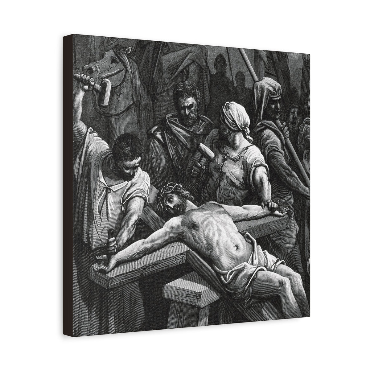 Crucifixion Art Matte Canvas Print – Stretched Religious Wall Decor