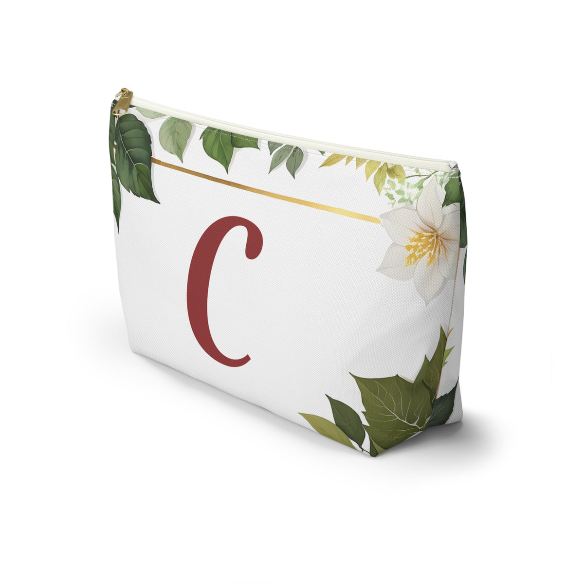 Copy of Personalized Floral Accessory Pouch, Makeup Bag, Gift for Her, Initial Pouch, Travel Organizer, Custom Cosmetic Bag