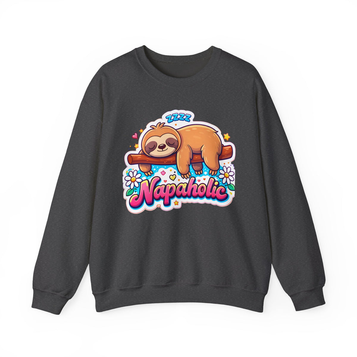 Napaholic Sweatshirt — Cute Sloth Nap Lover Crewneck