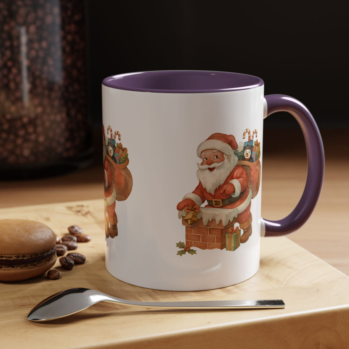 Festive Santa Coffee Mug, Holiday Gift, Christmas Decorations, Cozy Kitchen, Unique Mug, Santa-Themed Drinkware
