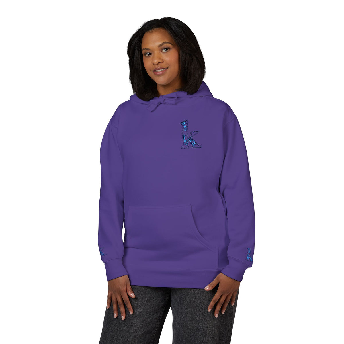 Cozy Floral Monogram Fleece Hoodie for Unisex - Perfect Gift for Birthdays, Valentine’s Day, Casual Wear, Adventure