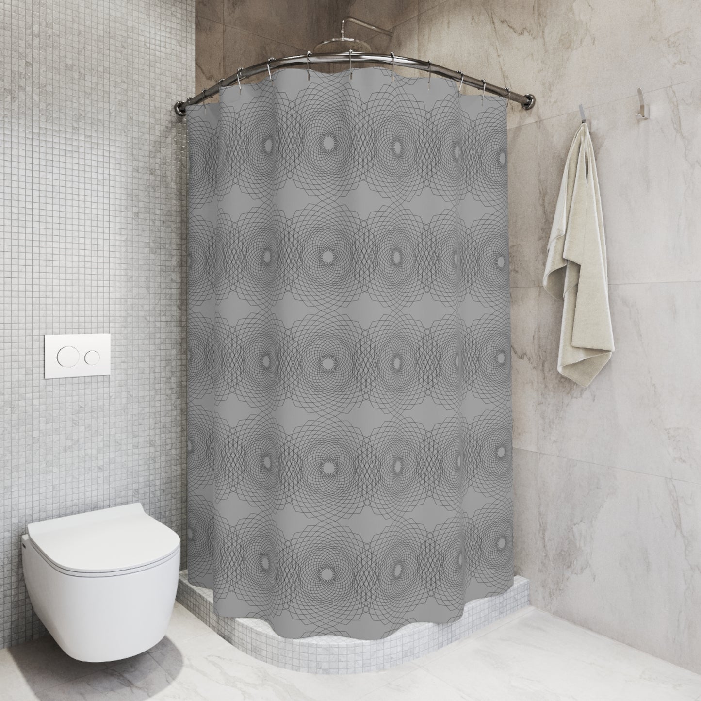 Stylish Geometric Shower Curtain, Modern Bathroom Decor, Home Accessories, Gift for Housewarming, Minimalist Design, Elegant Print