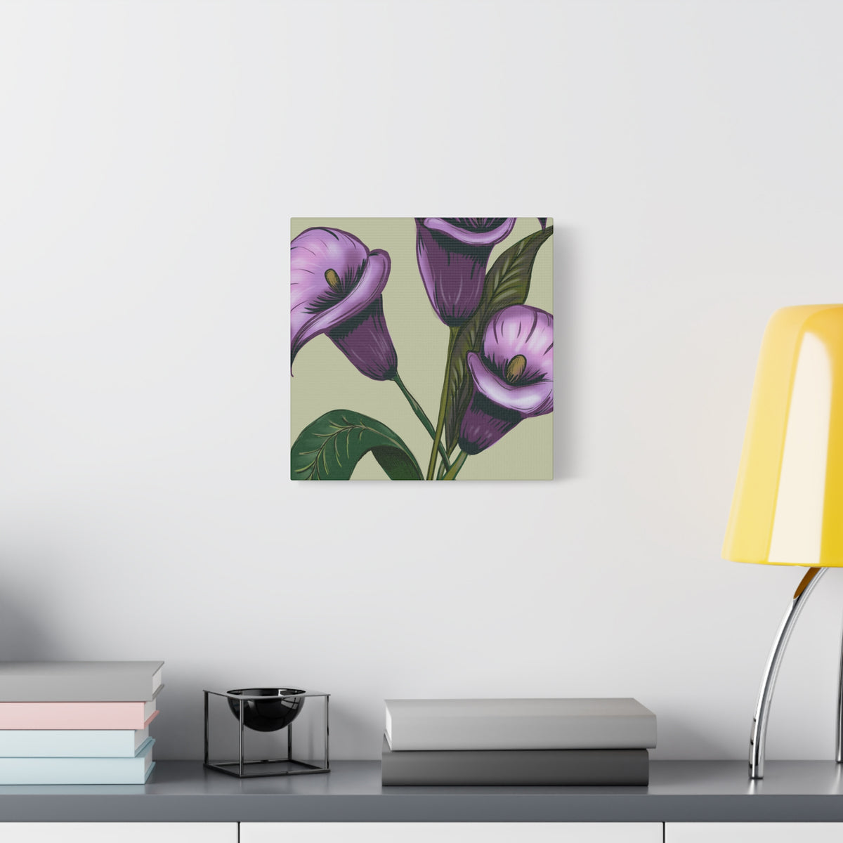 Copy of Matte Canvas, Stretched, 1.25" Purple Flowers