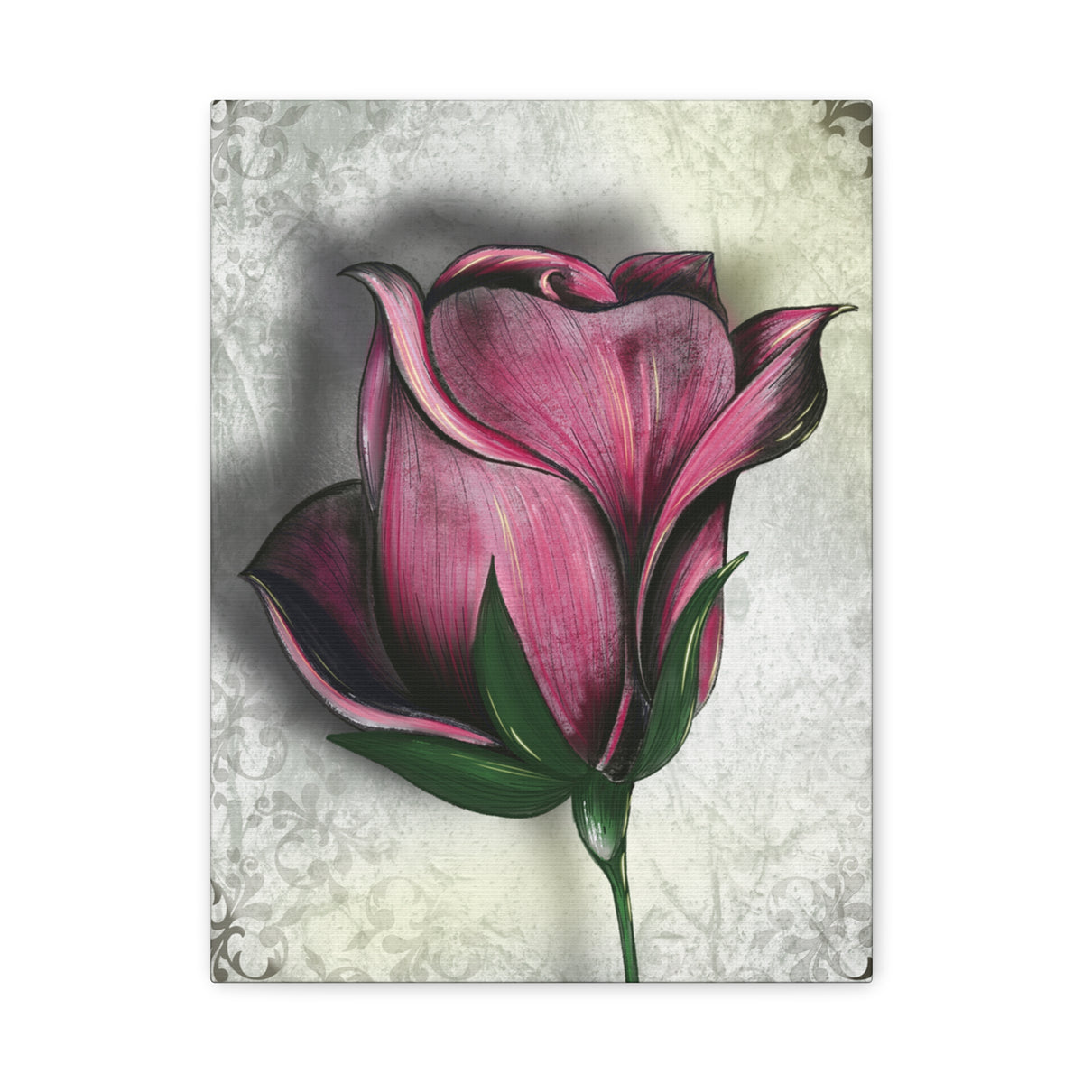 Matte Canvas, Stretched, 1.25" Purple Flowers