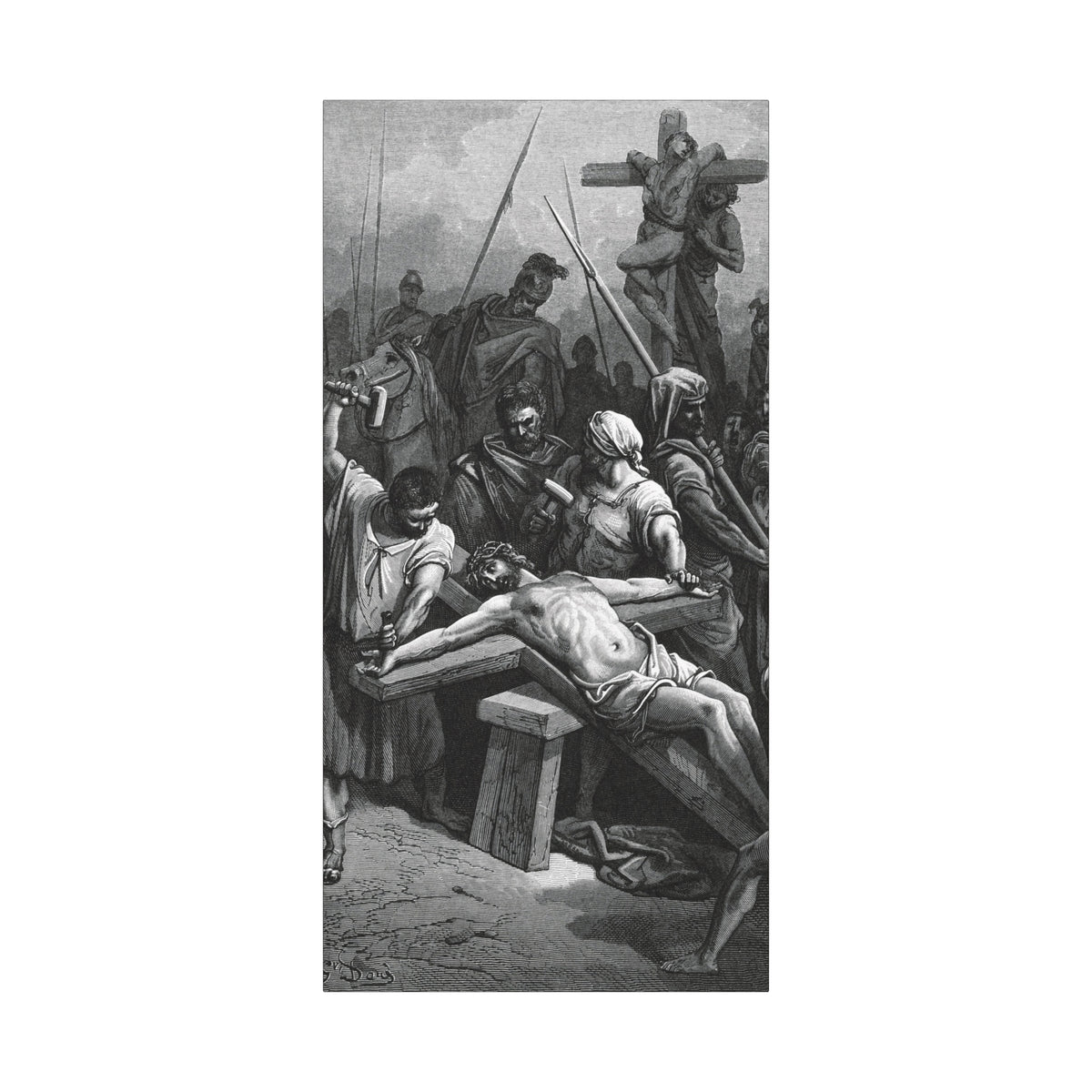 Crucifixion Art Matte Canvas Print – Stretched Religious Wall Decor