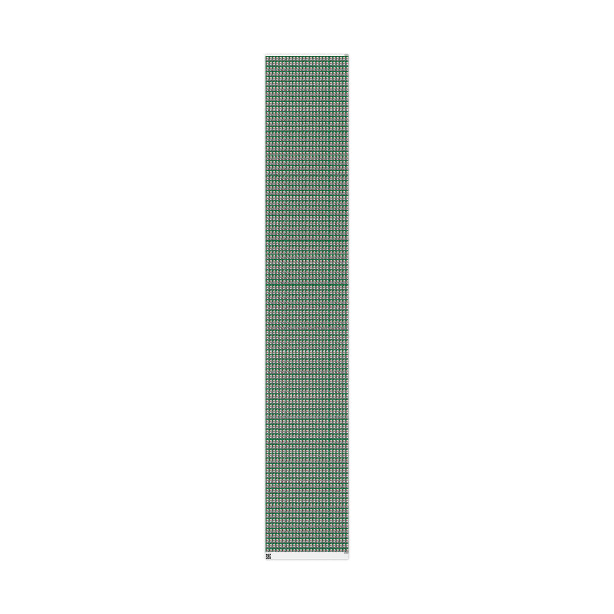 Santa Faces Green Christmas Wrapping Paper Roll