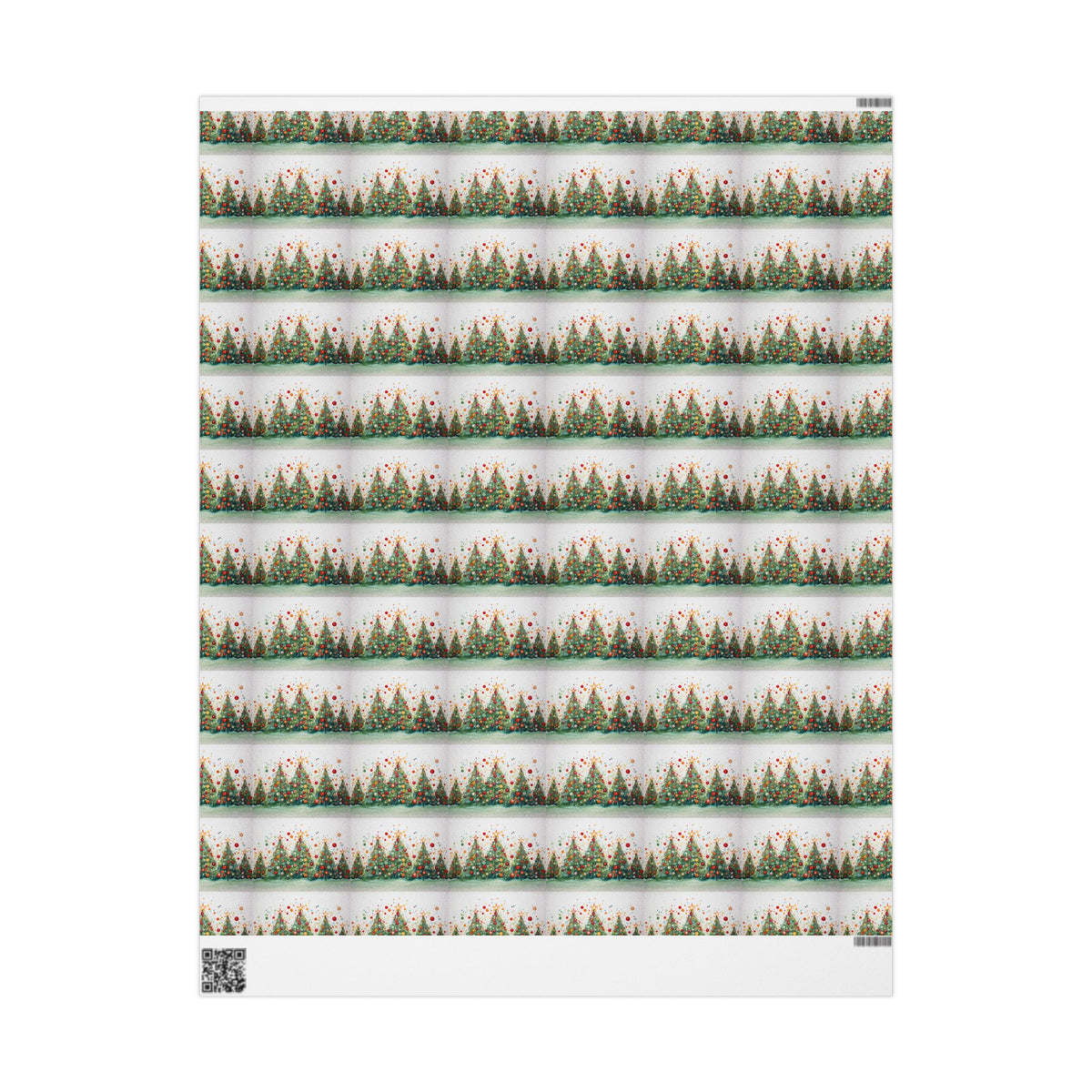 Christmas Tree Confetti Wrapping Paper Roll — Festive Holiday Gift Wrap